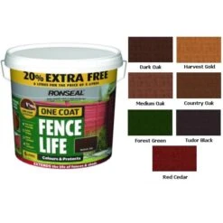 Ronseal One Coat Fence Life - 12L -Outdoor Garden Care 0031333 700 1