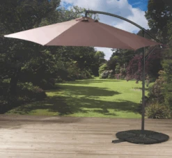 Pagoda 3m Over Hang Parasol Taupe