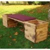 Charles Taylor Deluxe Wooden Planter Bench -Outdoor Garden Care 645