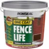 Ronseal One Coat Fence Life - 12L -Outdoor Garden Care One Coat Medium Oak 1