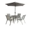 Pagoda Capri 4 Seat Dining Set -Outdoor Garden Care caa