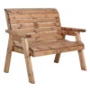 Two Seat Garners Rustic Bench -Outdoor Garden Care gf wc8e fy