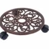 Round Nickel Pot Trolley
