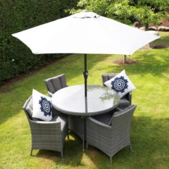 Rathwood- Cuba 4 Seater Round Set