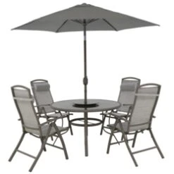 Pagoda Sienna Dining Set With Reclining Chairs 4 Seat