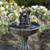 Tipping Pail Solar Water Feature -Outdoor Garden Care tipping